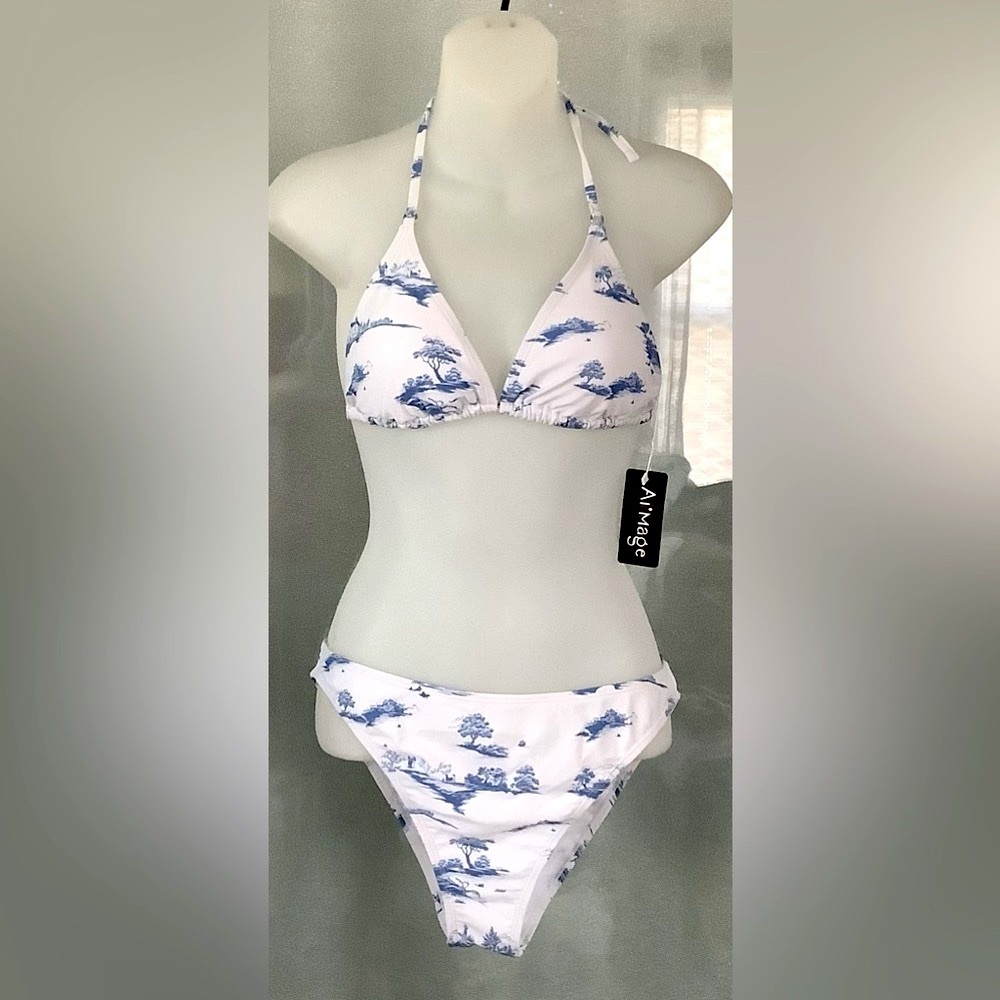 AI'MAGE Blue & White Bikini Set